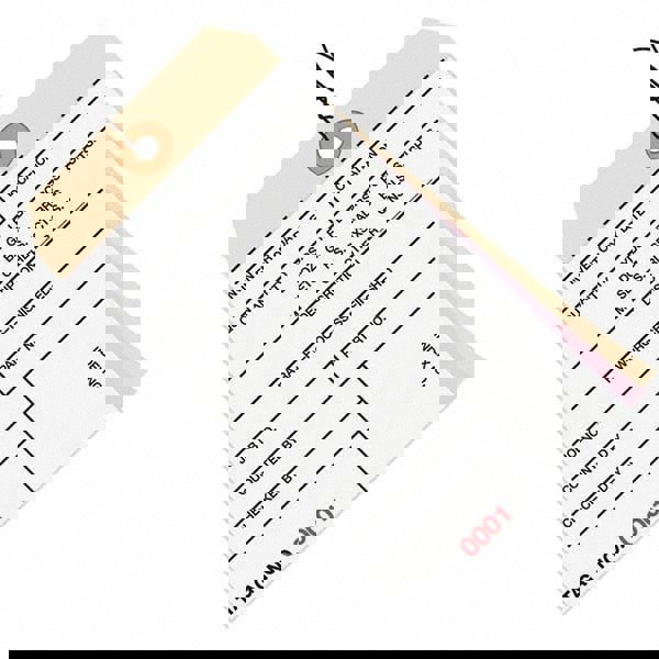 Blank Tag: 6-1/4'' High, Manila & White, Synthetic Paper